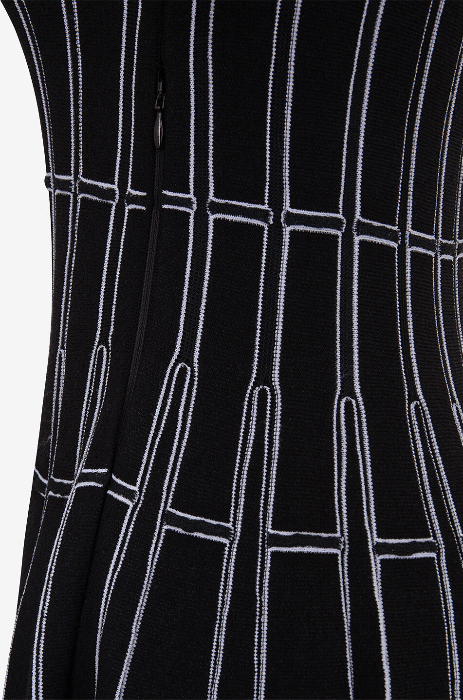 ANTONINO VALENTI Zita Vismara midi knit dress with geometric patterns Women BLACK 6