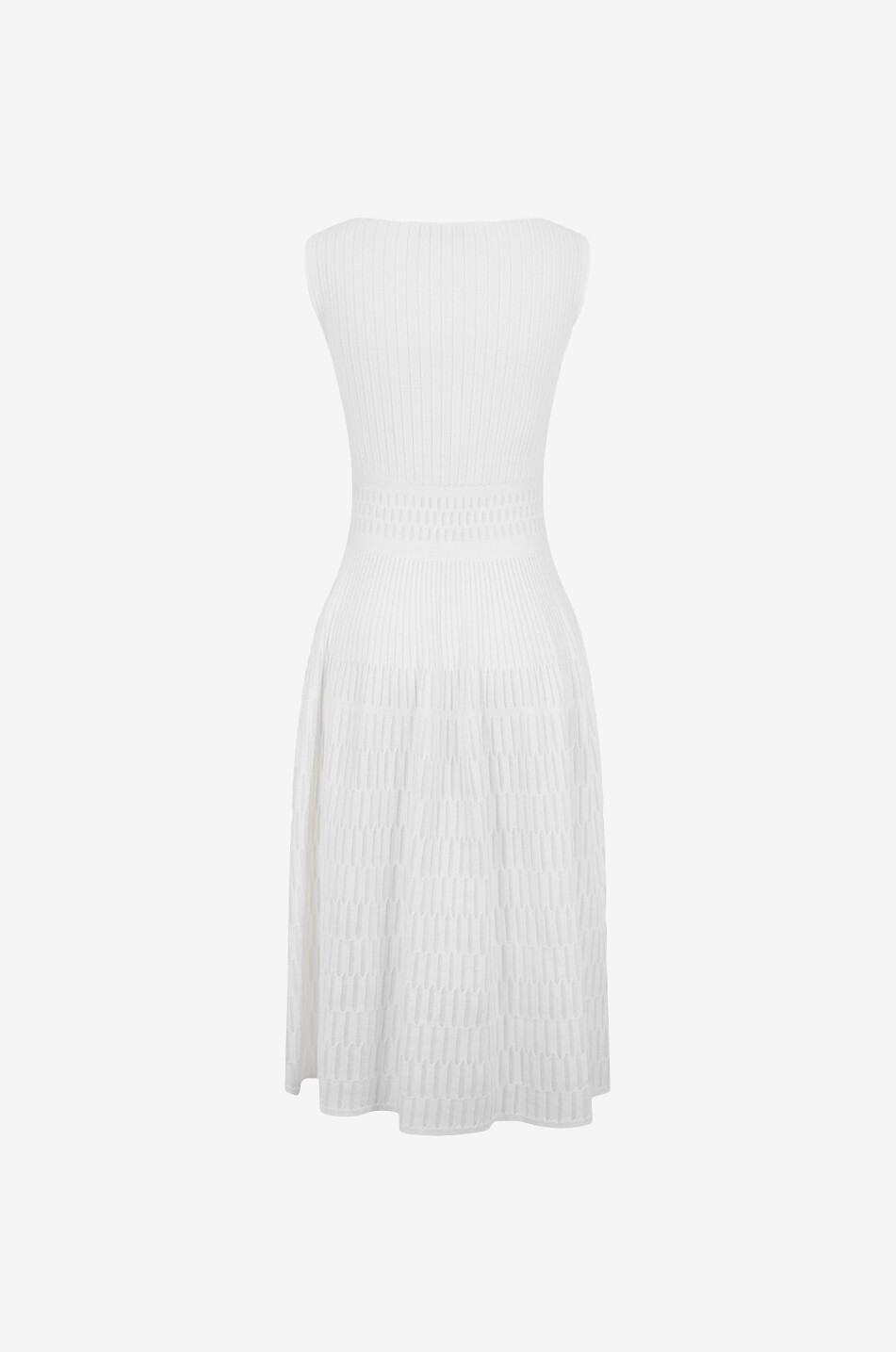 ANTONINO VALENTI Hela Ammar sleeveless midi knit dress Women WHITE 2