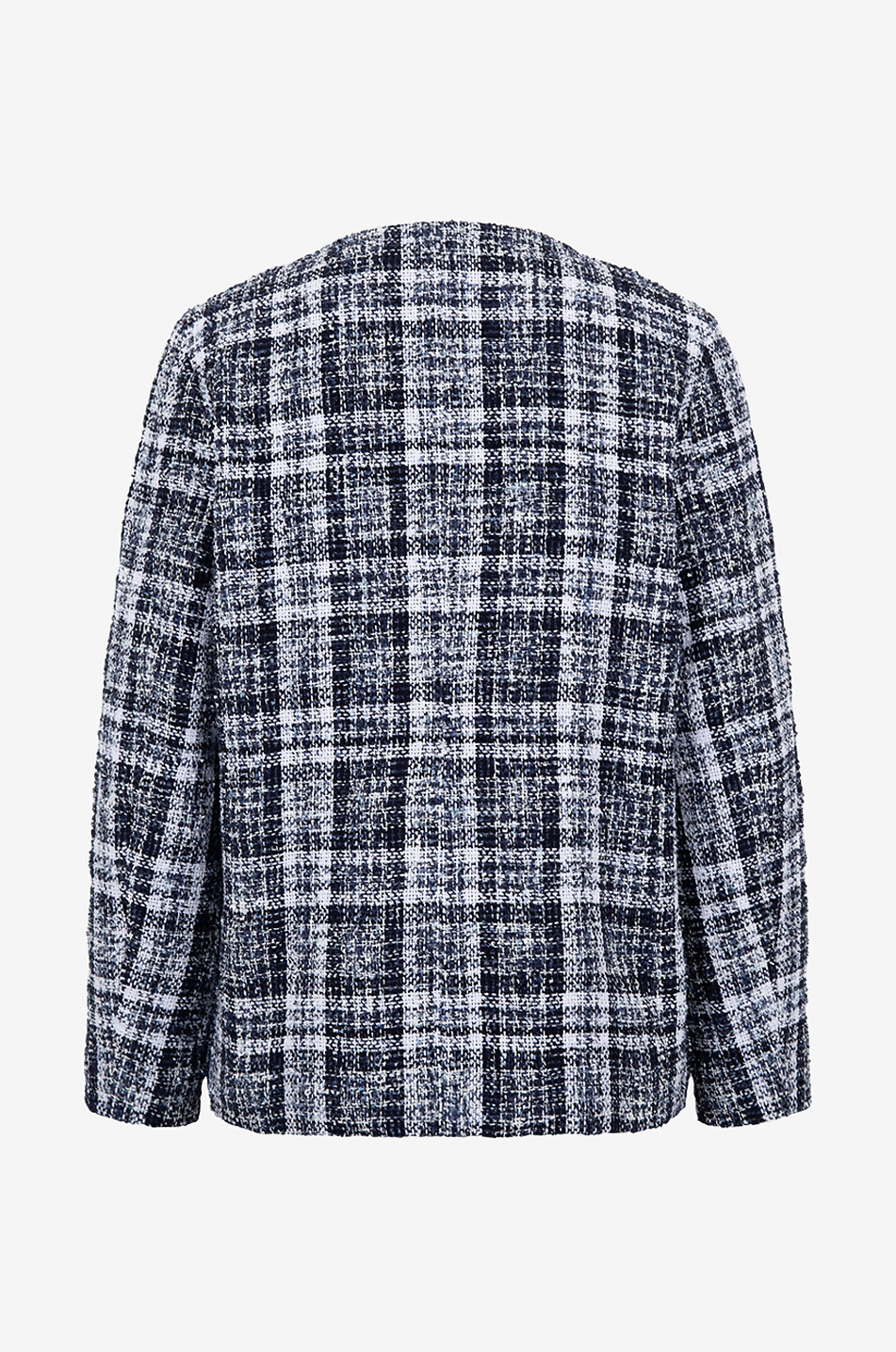 Veste à carreaux en tweed avec noeud