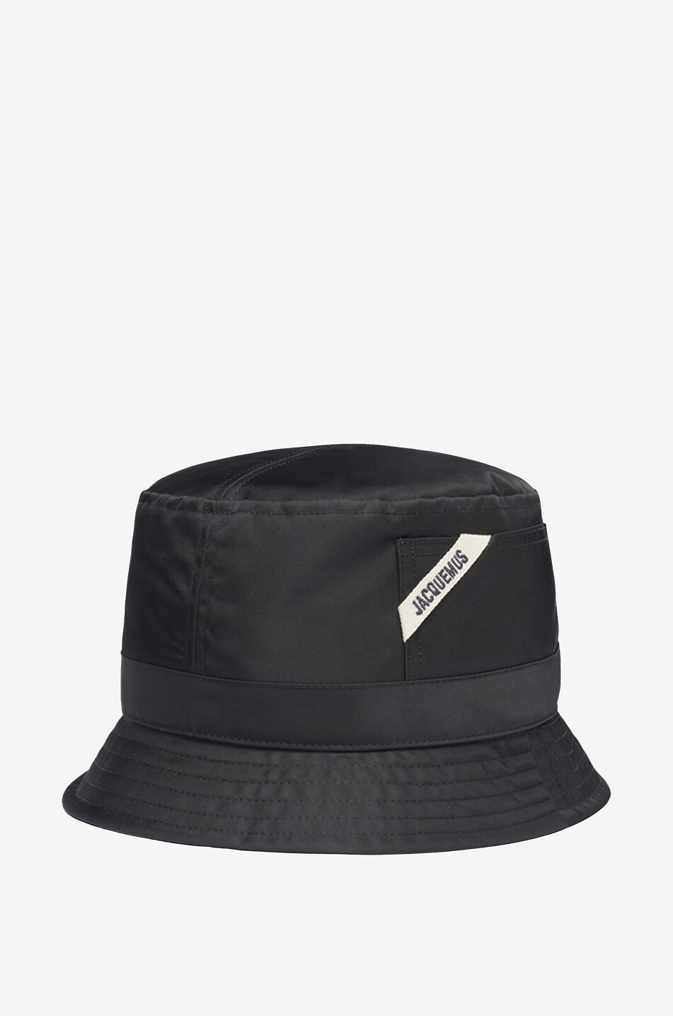 JACQUEMUS Le bob Ovalie nylon bucket hat Men BLACK 2