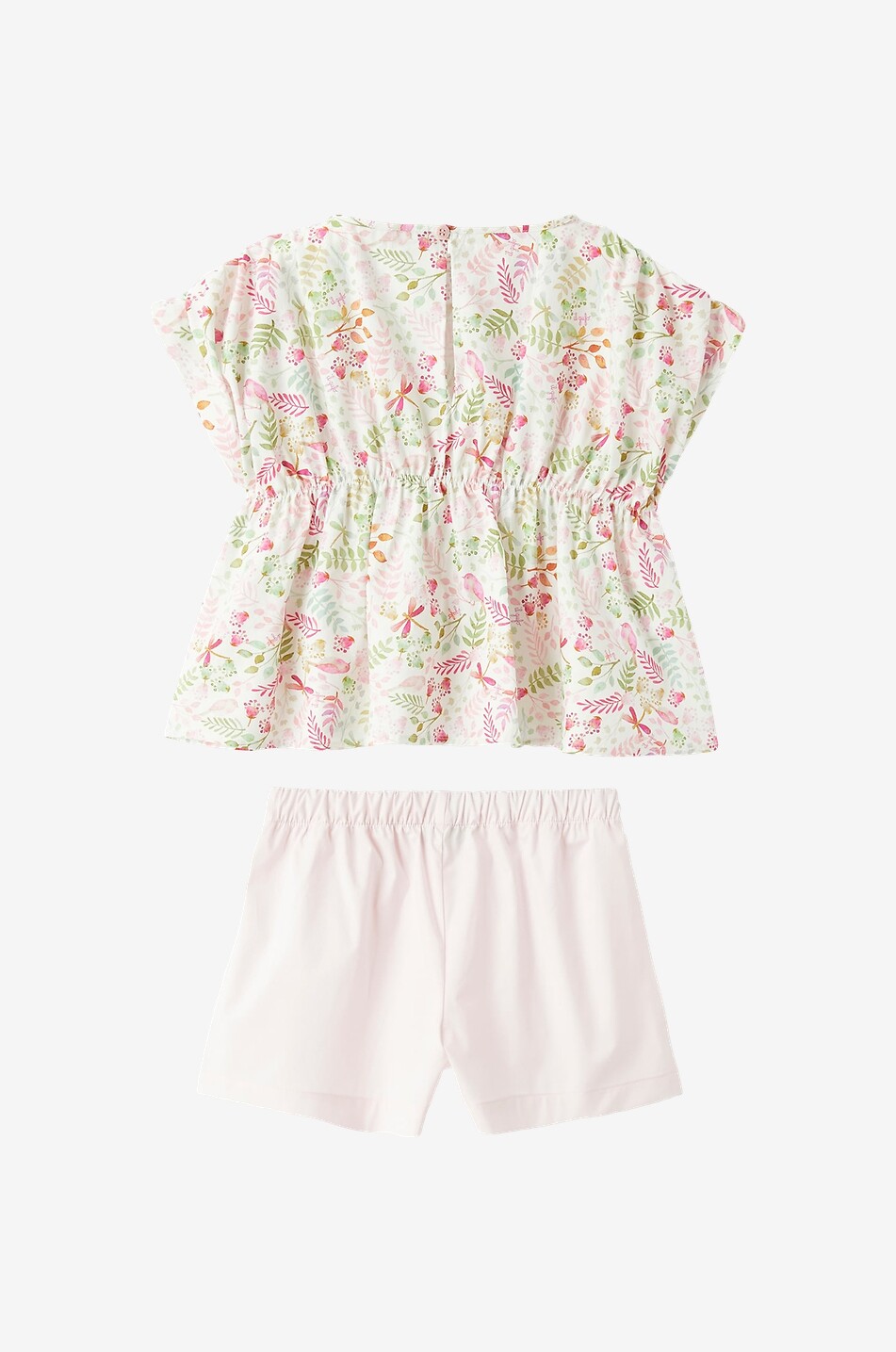 IL GUFO Mädchenset Shorts und geblümte Bluse Mädchen HELLROSA 3