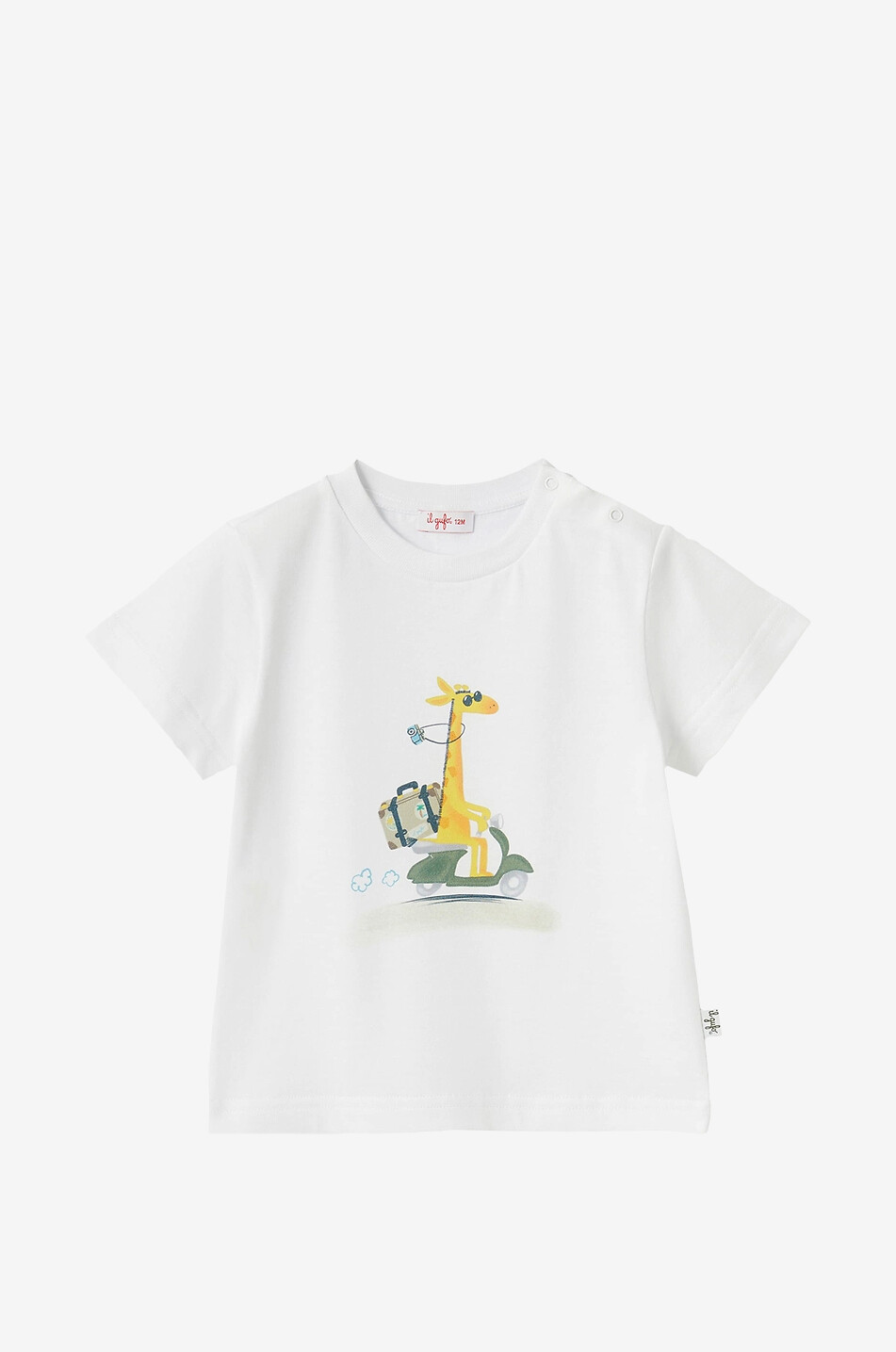 Baby-T-Shirt Giraffe auf Roller