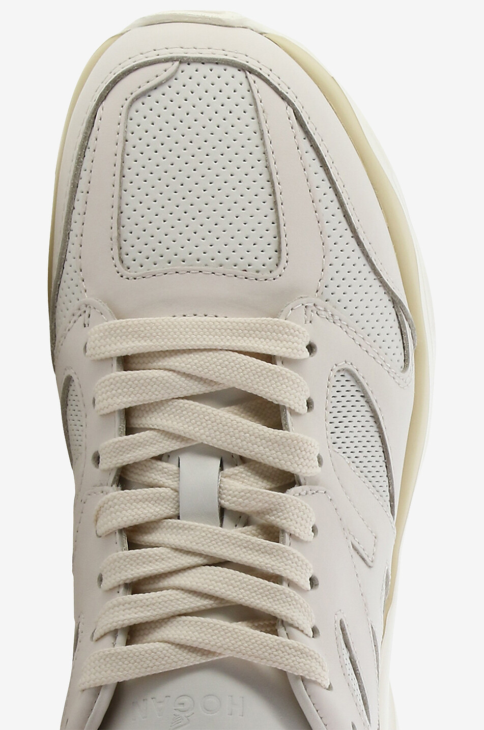 HOGAN Niedrige Sneakers aus perforiertem und glattem Leder H665 Damen BEIGE 5