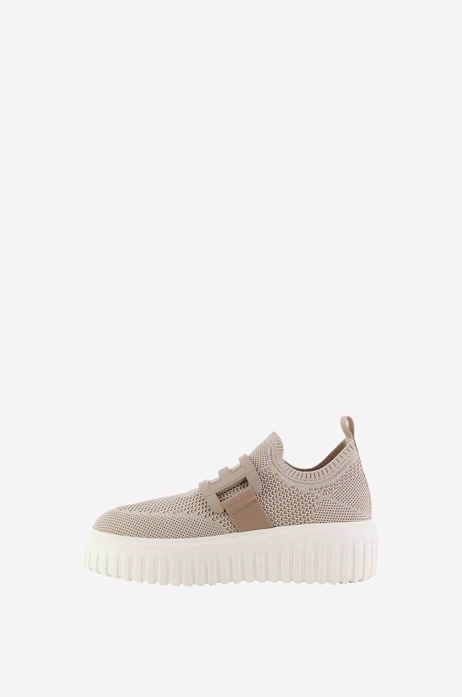 HOGAN Slip-on-Strick-Sneakers mit Plateausohle H-Stripes Damen BEIGE 3