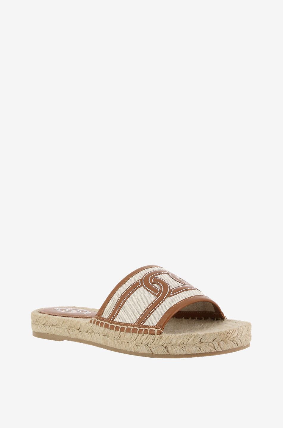 Kate flat canvas and suede slides