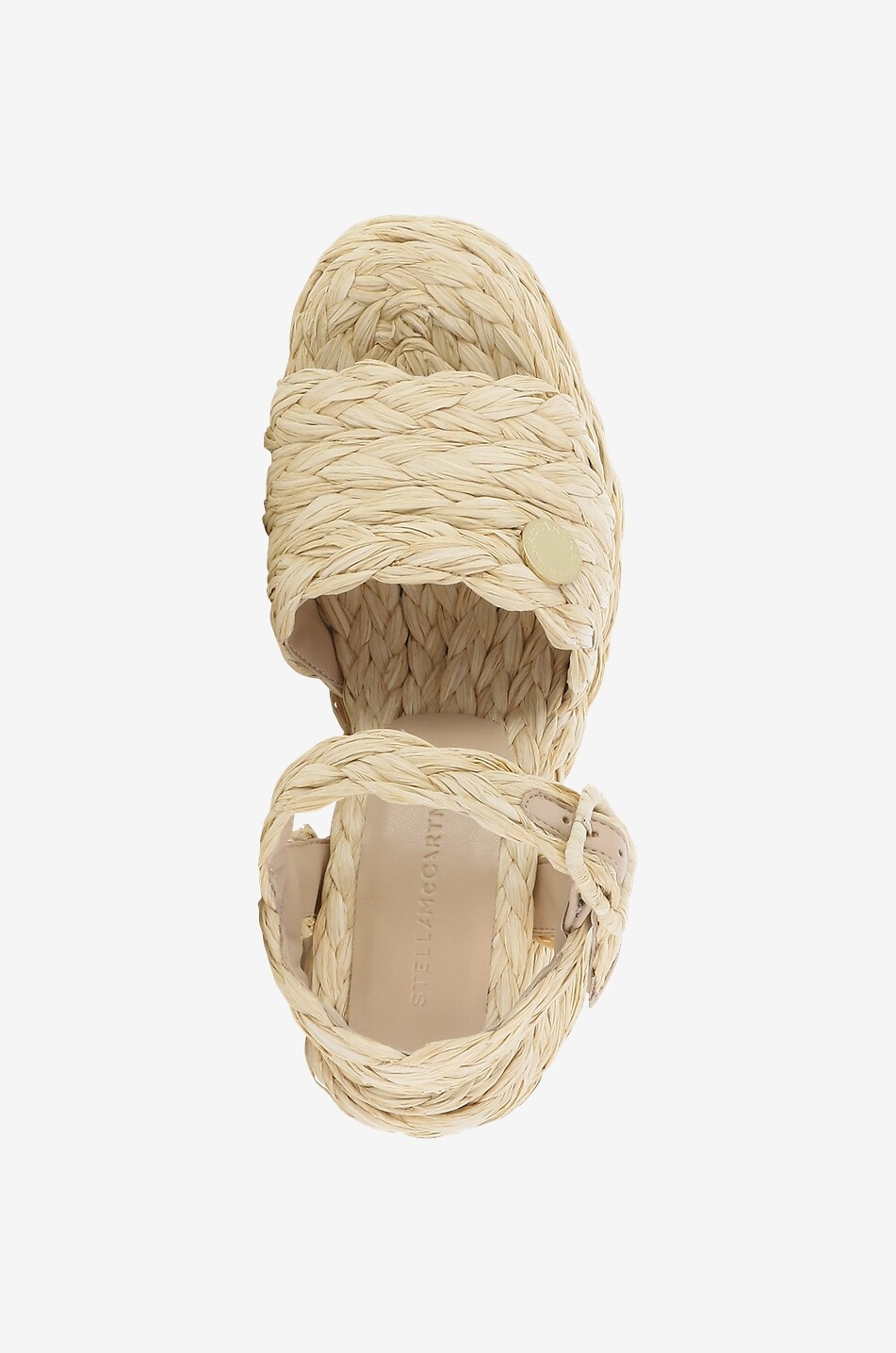 STELLA McCARTNEY Sandales à plateau et talon en raphia Skyla Frencilla 80 Femme BEIGE 4