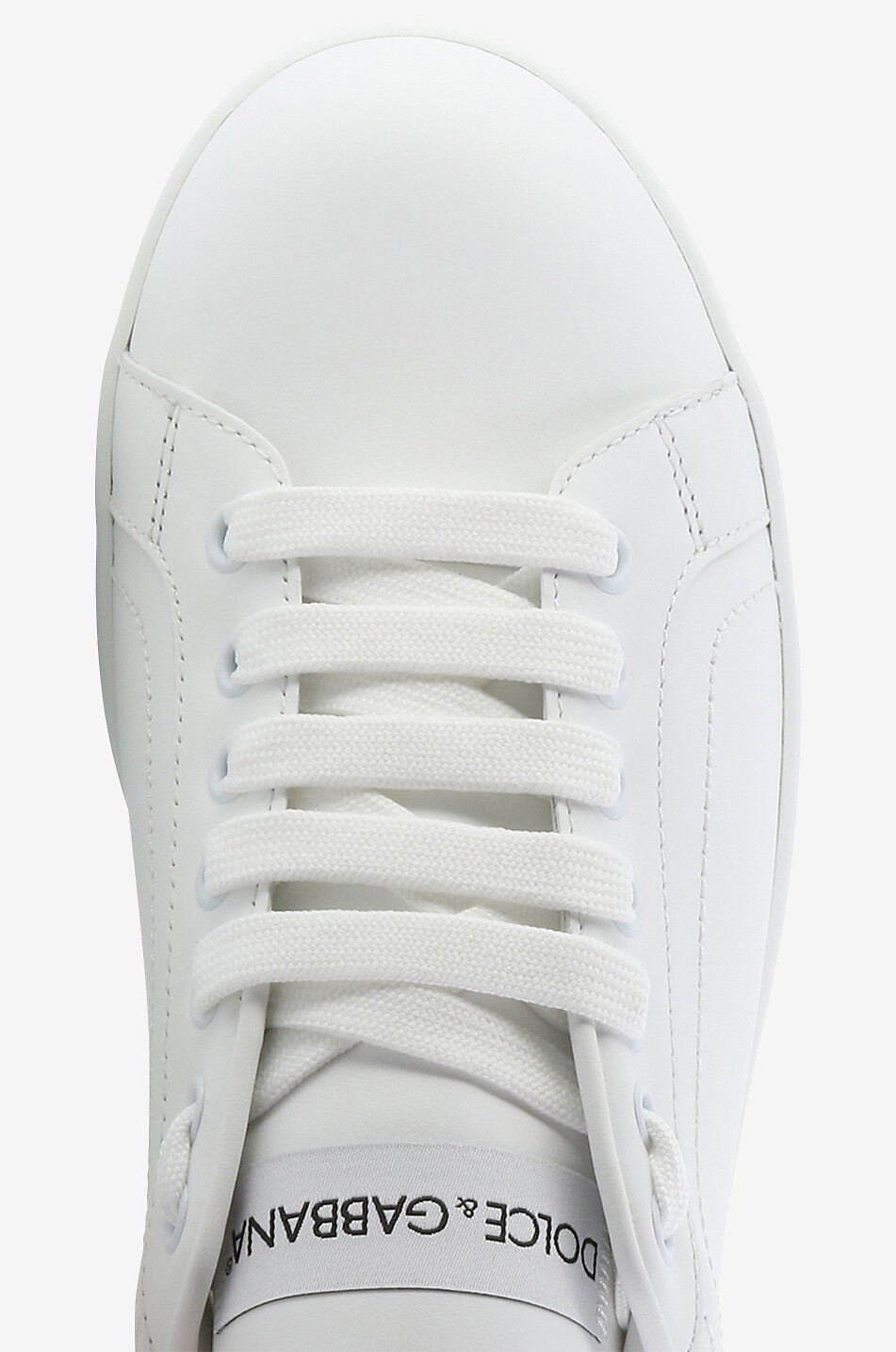 DOLCE & GABBANA Portofino low-top lace-up sneakers in smooth leather Women WHITE 5