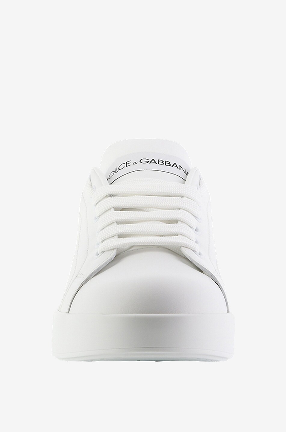 DOLCE & GABBANA Portofino low-top lace-up sneakers in smooth leather Women WHITE 2