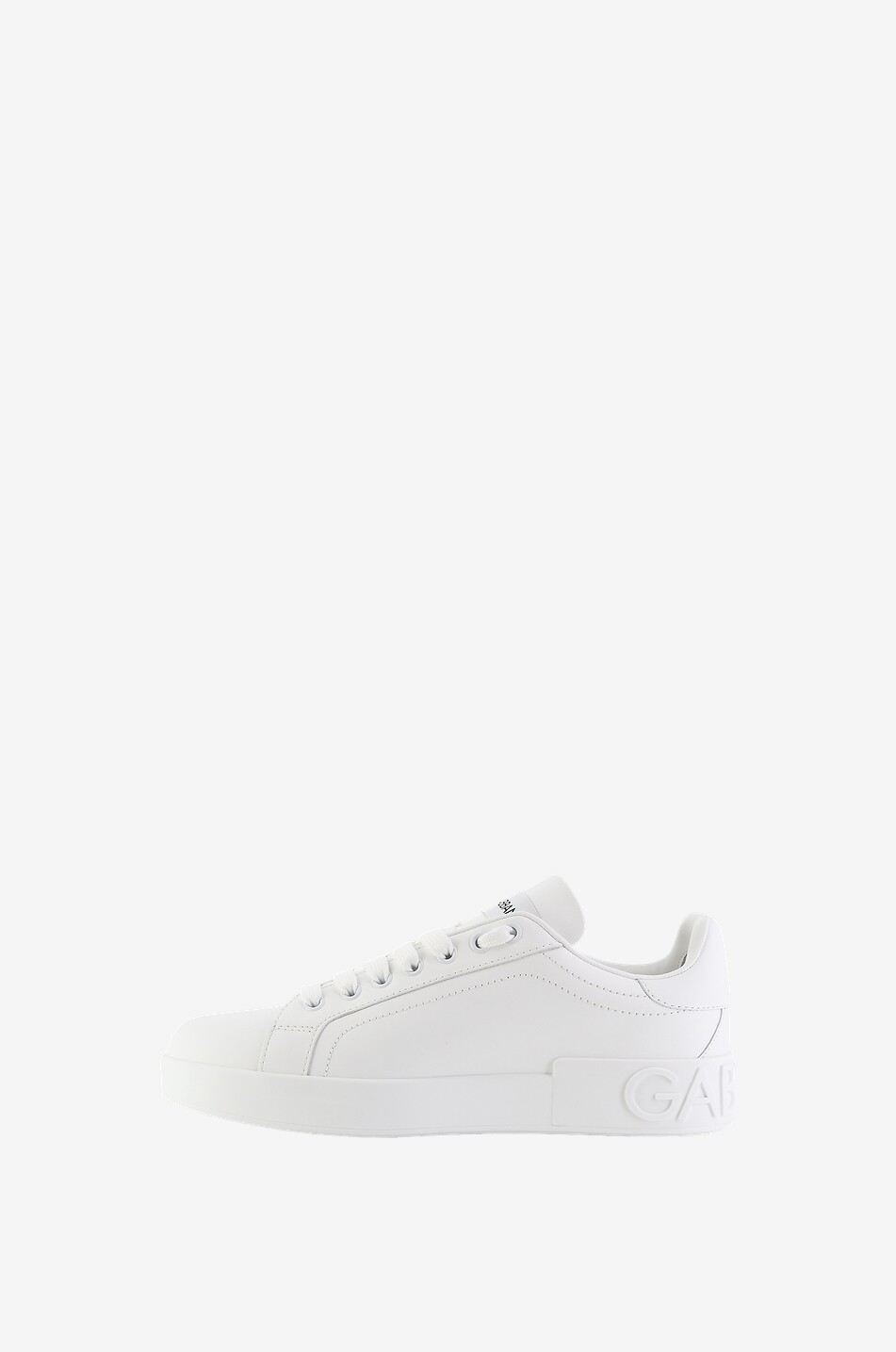 DOLCE & GABBANA Portofino low-top lace-up sneakers in smooth leather Women WHITE 3