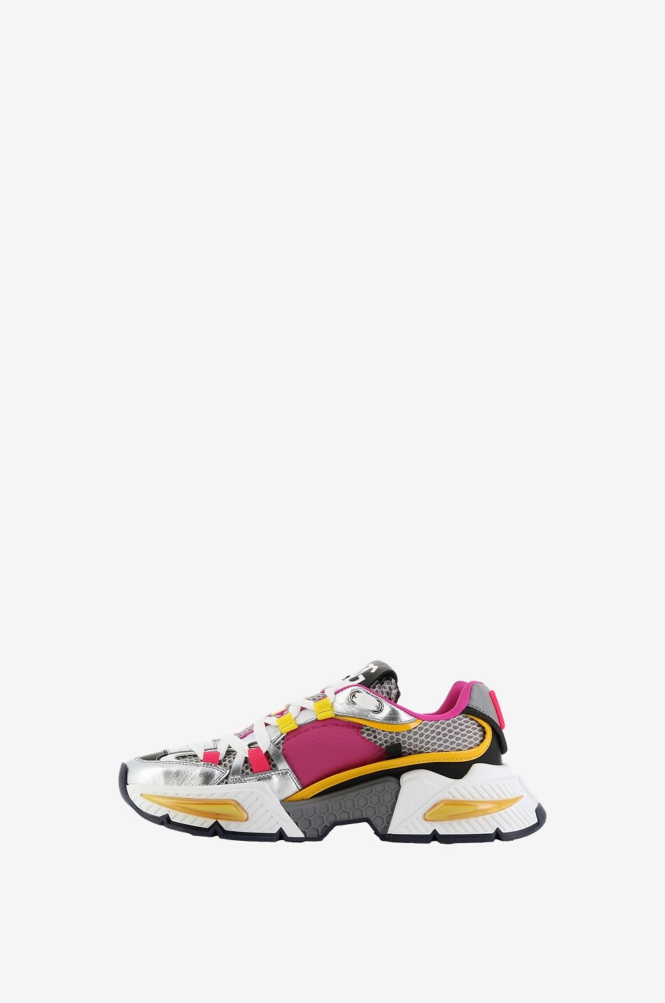 DOLCE & GABBANA Baskets multi-matière ornées de cuir argenté Airmaster Femme MULTICOLORE 3