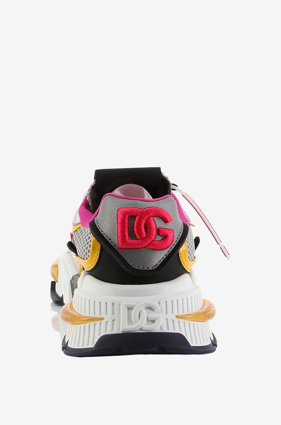 DOLCE & GABBANA Baskets multi-matière ornées de cuir argenté Airmaster Femme MULTICOLORE 4