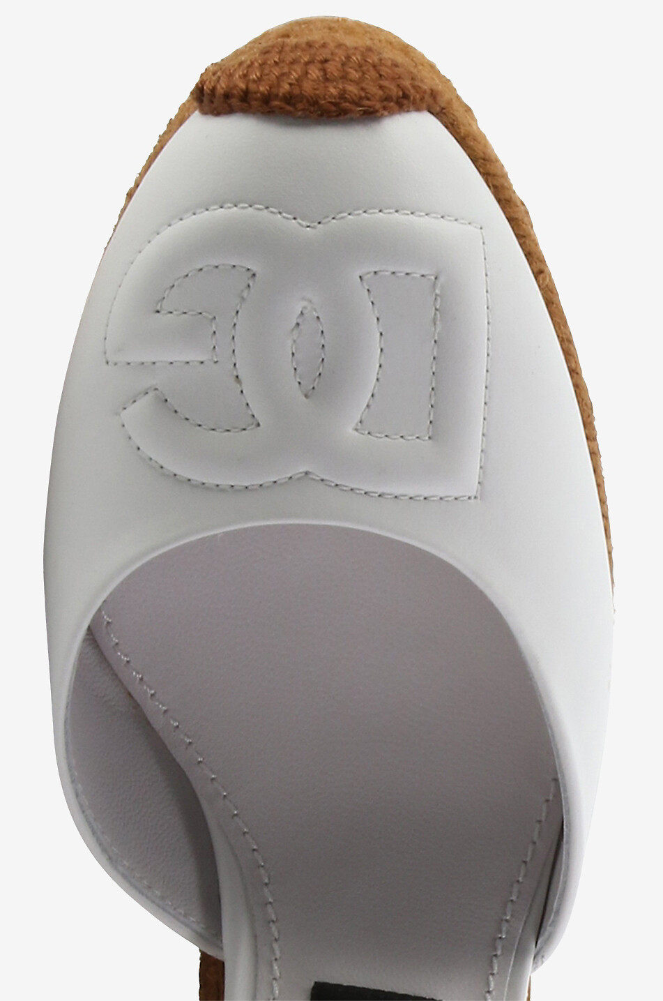 DOLCE & GABBANA Keilespadrilles aus Kalbsleder Lola 90 Damen WEISS 5