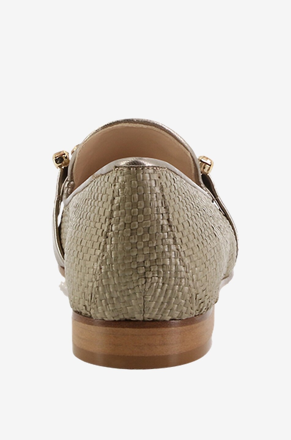 BONGENIE Bast-Mokassins mit Metallic-Leder und Kristallen Joys 15 Damen BEIGE 4