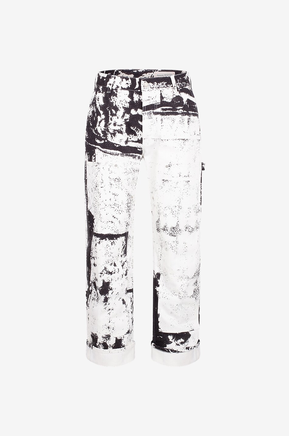 Bedruckte gerade Jeans Workwear Fold