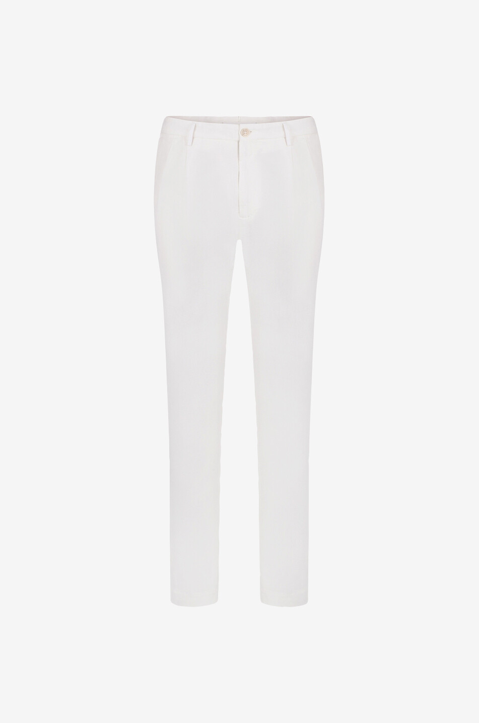 Pattern 54 tapered linen and gabardin trousers