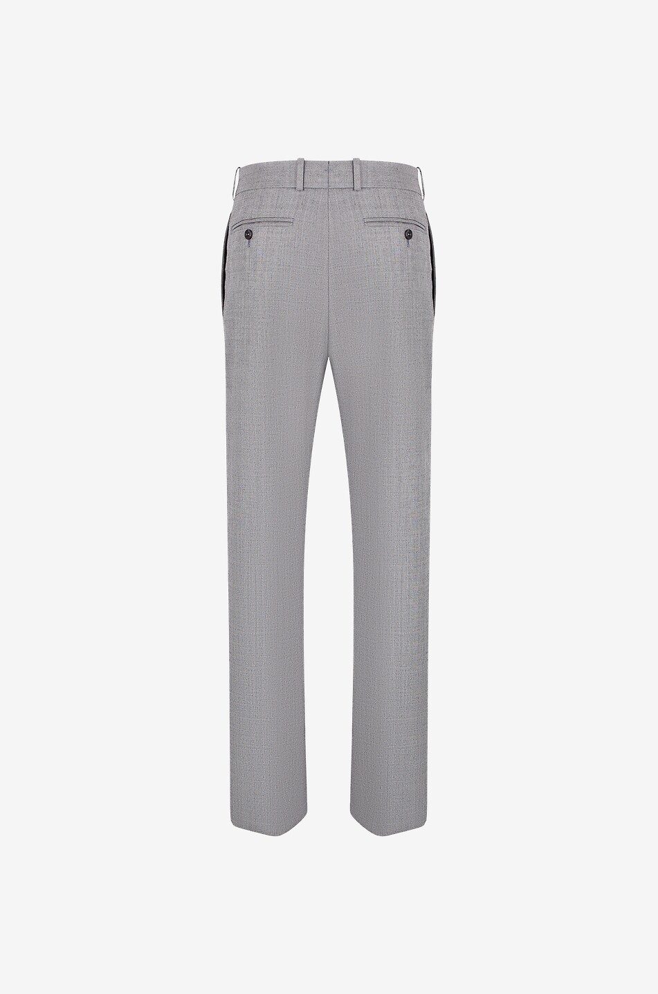 ALEXANDER McQUEEN Slim-Fit-Hose aus grau melierter Wolle Cigarette Herren GRAU 2