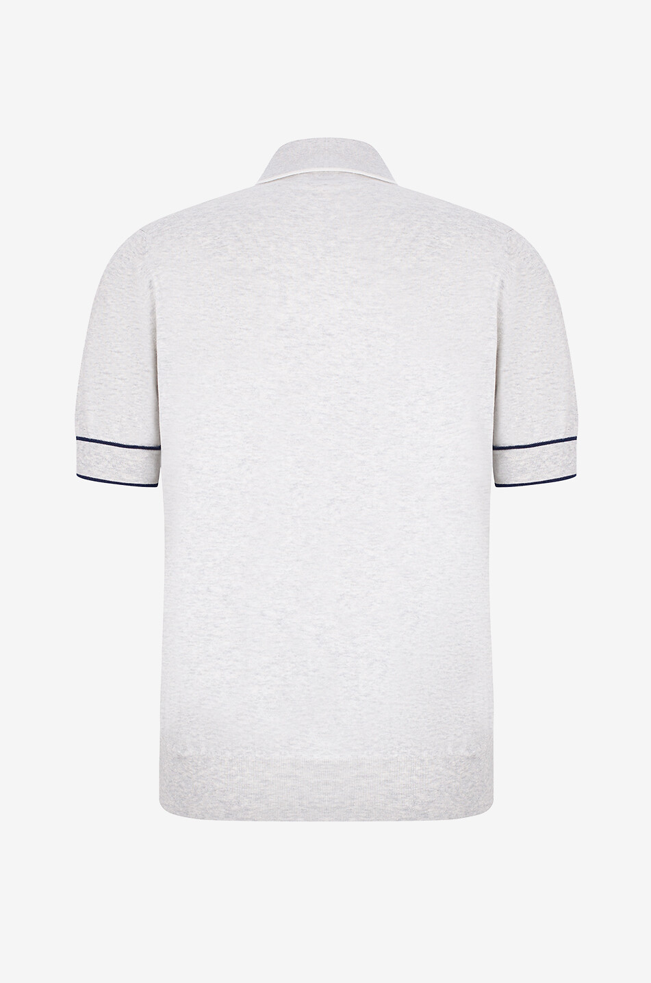 BRUNELLO CUCINELLI Slim-Fit-Baumwoll-Strickpolohemd mit Kontrastdetails Herren HELLGRAU 2