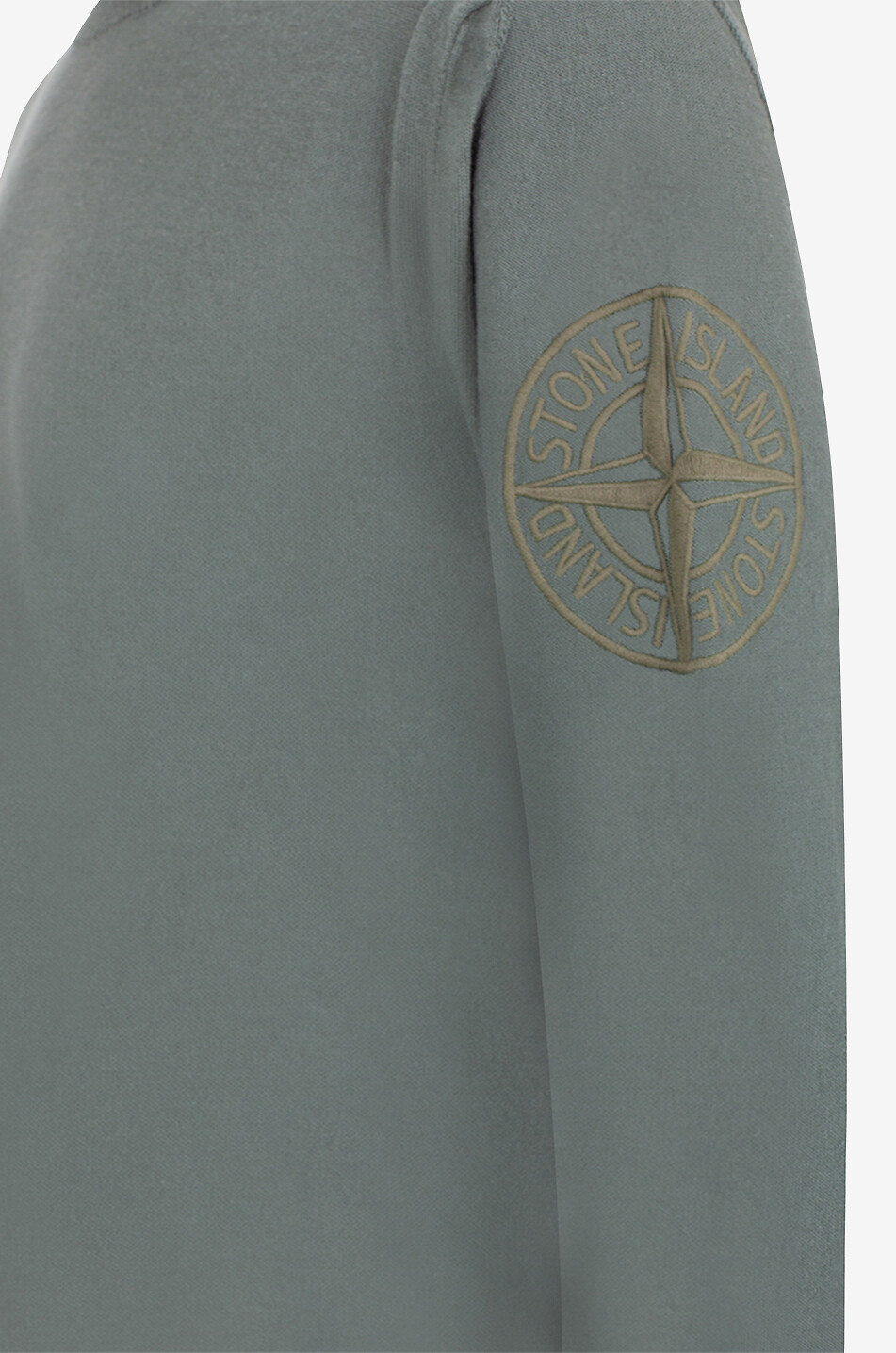 Rundhalspullover aus Baumwolle mit Compass-Stickerei 523B9