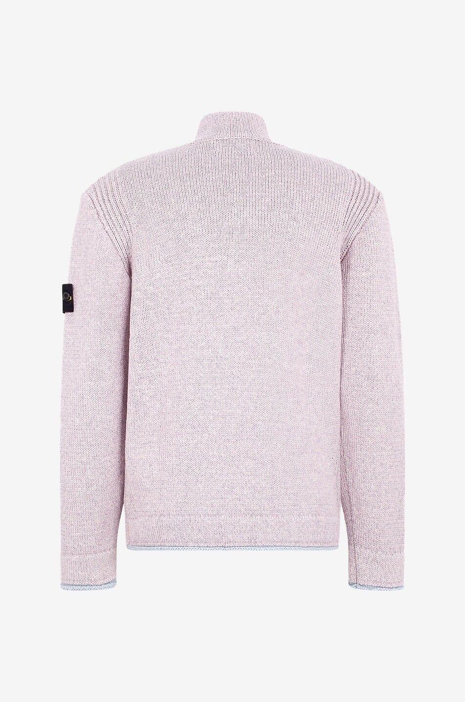 STONE ISLAND 522B3 Colour Sprayed Tape half-zip cotton jumper with stand-up collar Men PINK 2