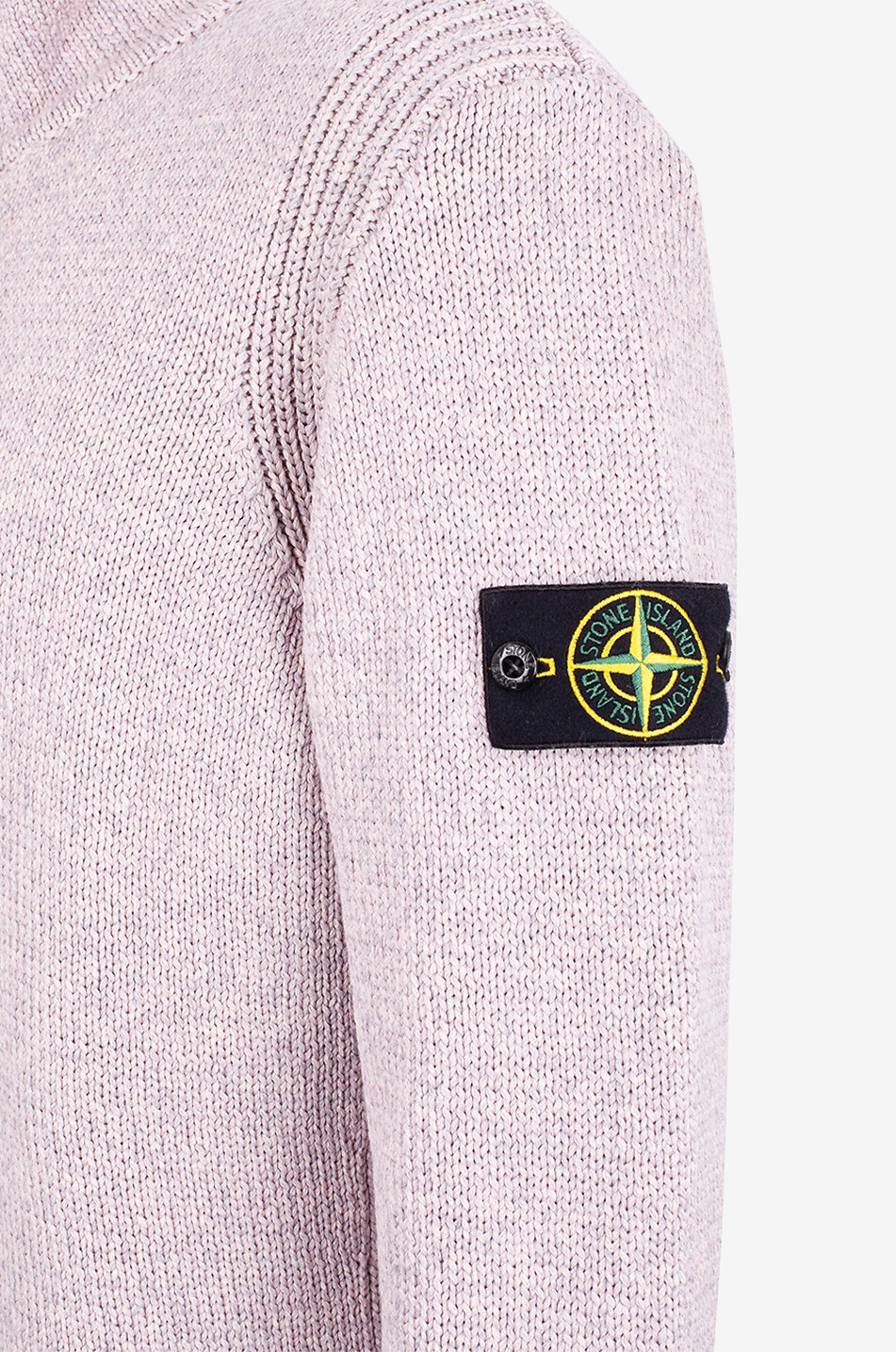 STONE ISLAND 522B3 Colour Sprayed Tape half-zip cotton jumper with stand-up collar Men PINK 3