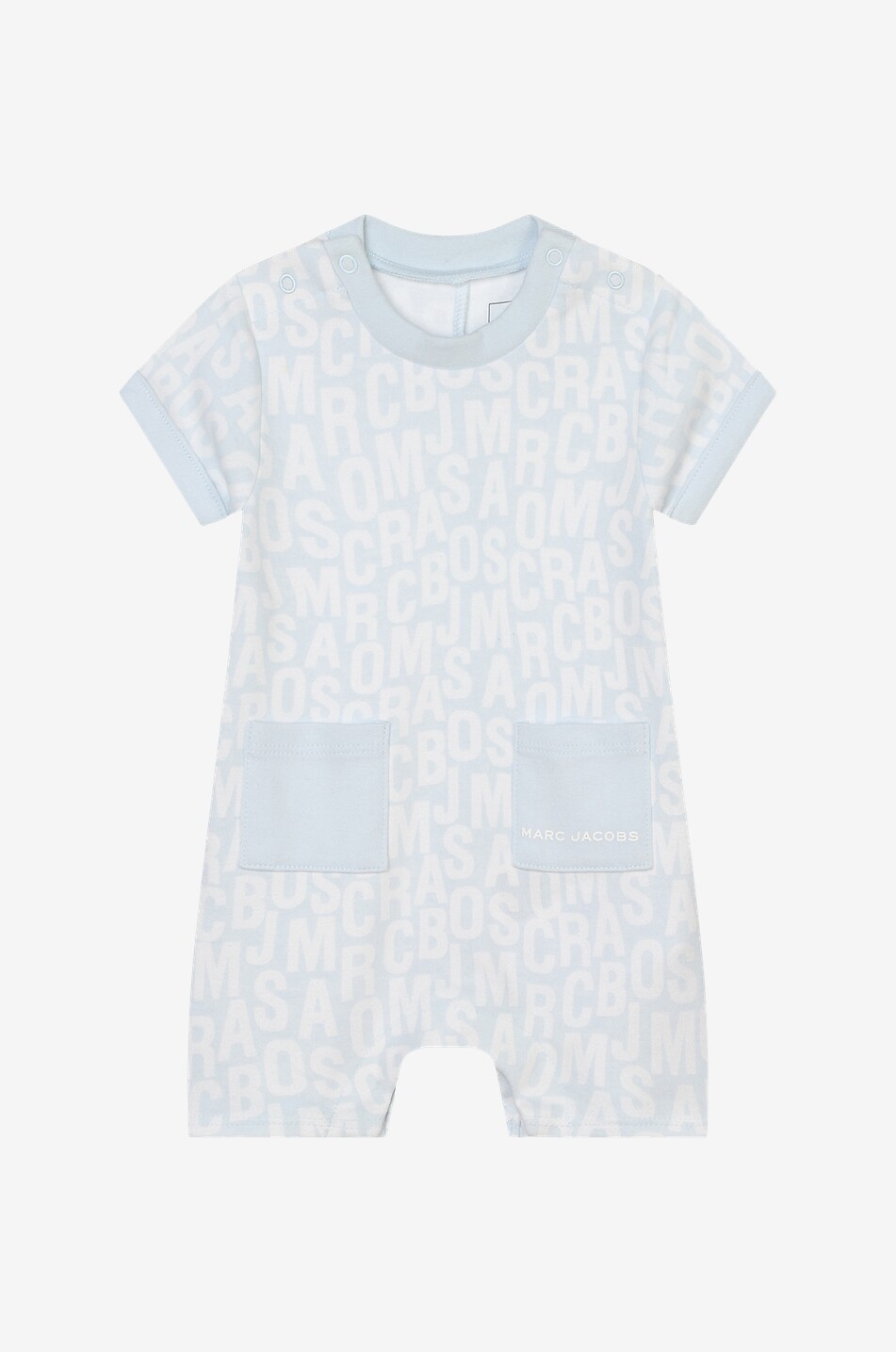 Baby-Jersey-Kurzstrampler mit All-Over-Logoprint