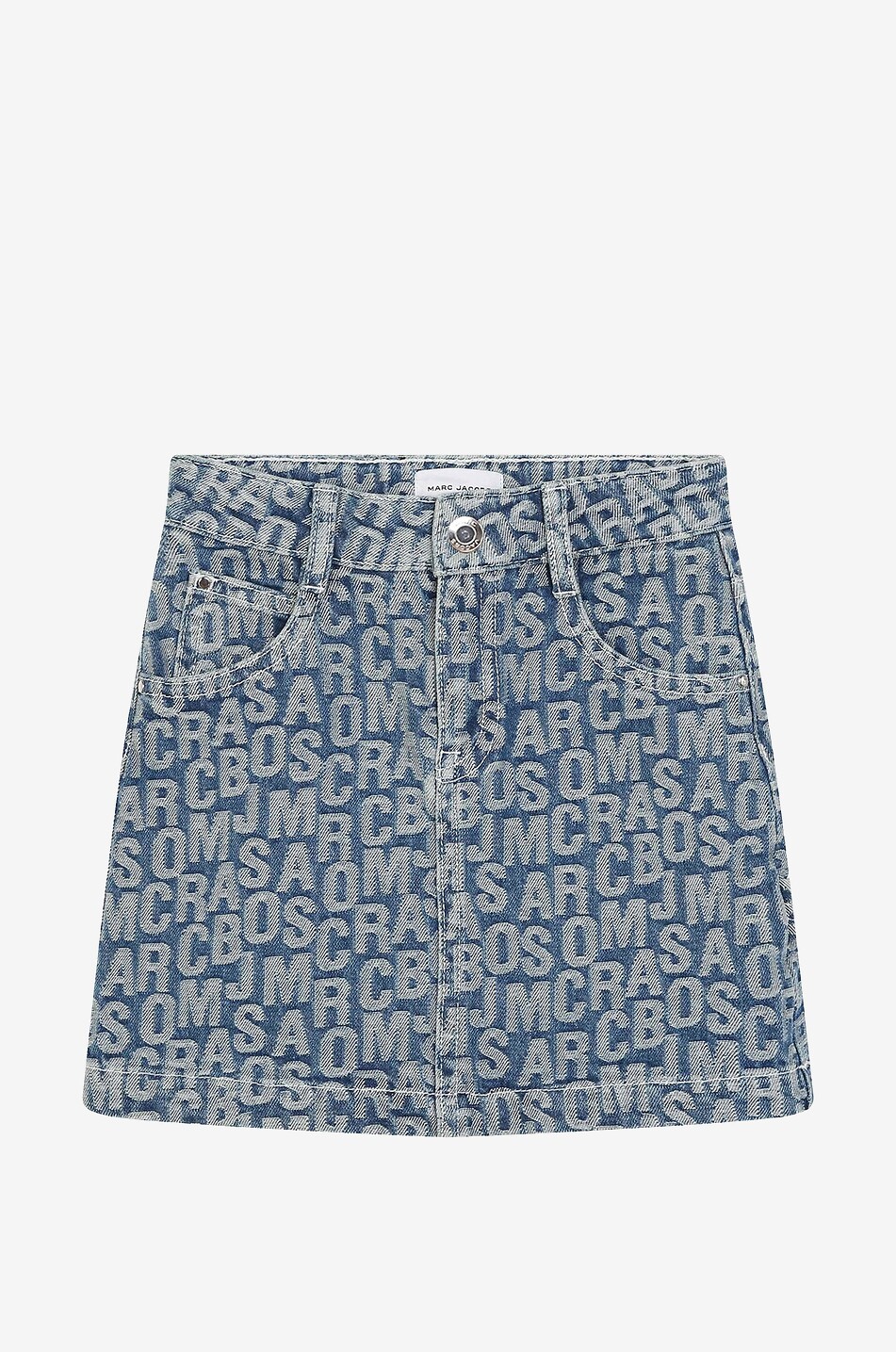 Mädchen-Jeansminirock Logo All Over
