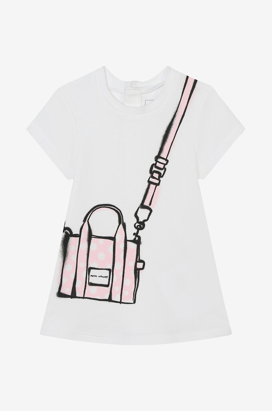Baby-T-Shirt-Kleid mit Print Iconic Bag