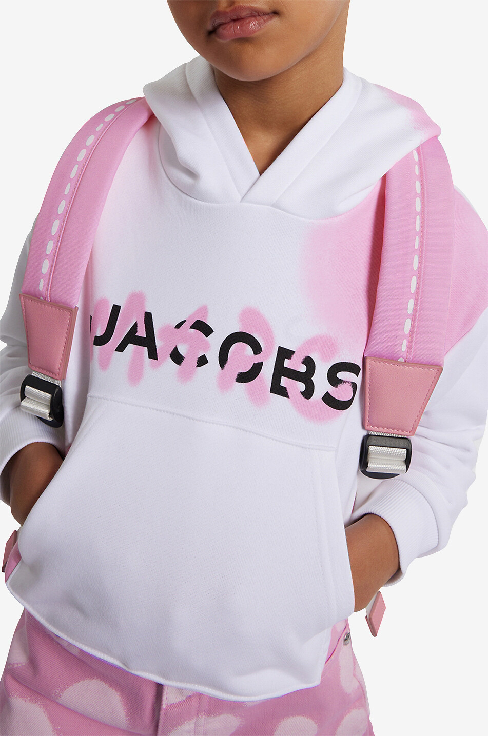 MARC JACOBS Graffiti Dots girl's nylon backpack Girl LIGHT PINK 4