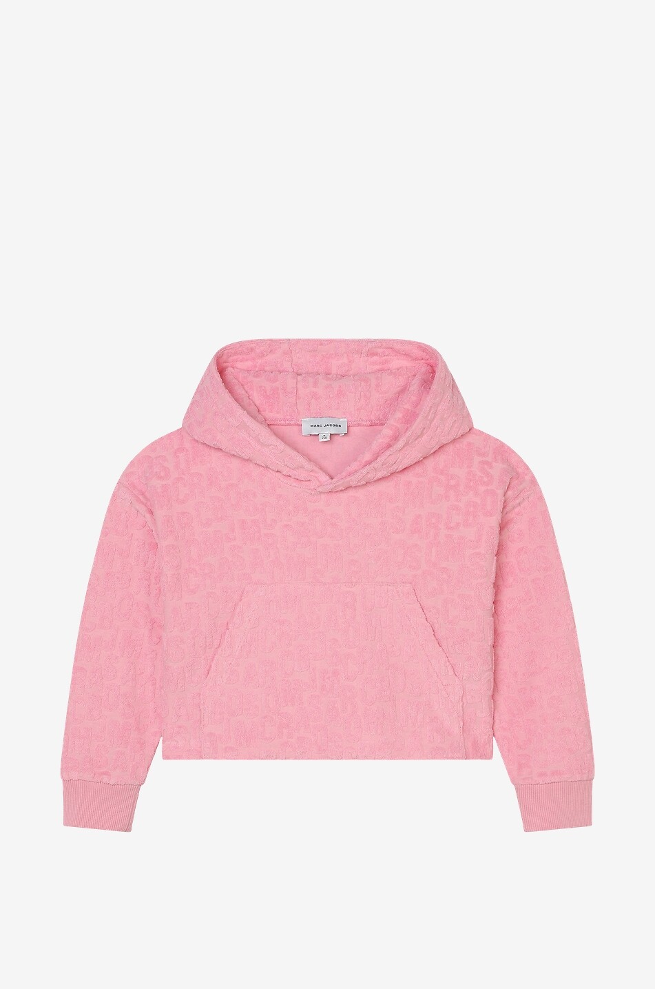 Mädchen-Frottee-Kapuzensweatshirt Logo All Over