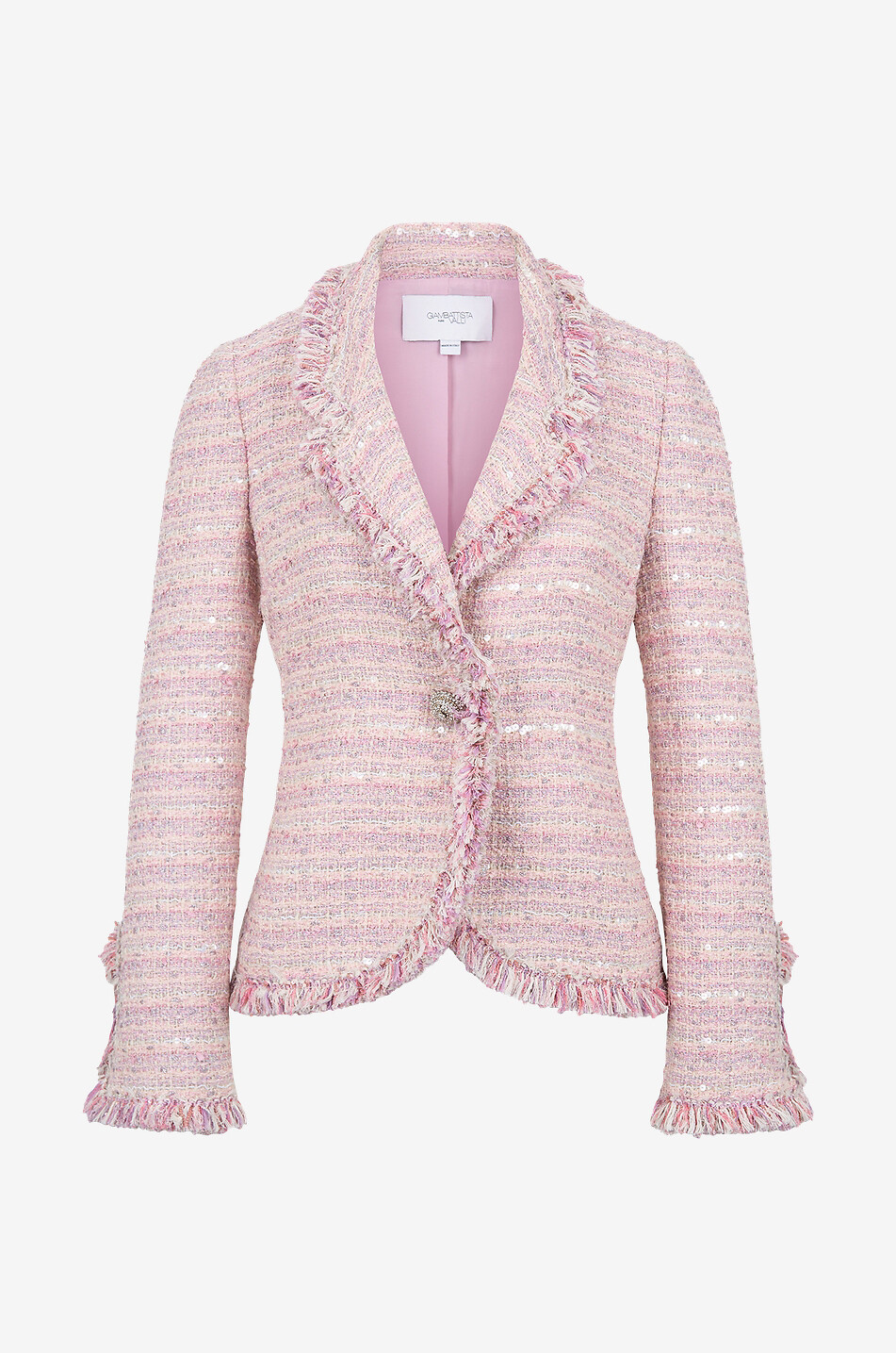 Sequin and Lurex embellished cinched tweed blazer