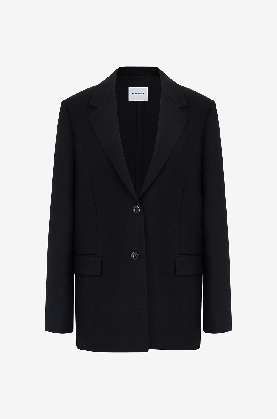 Gerader Blazer aus texturierter Wolle Tailoring