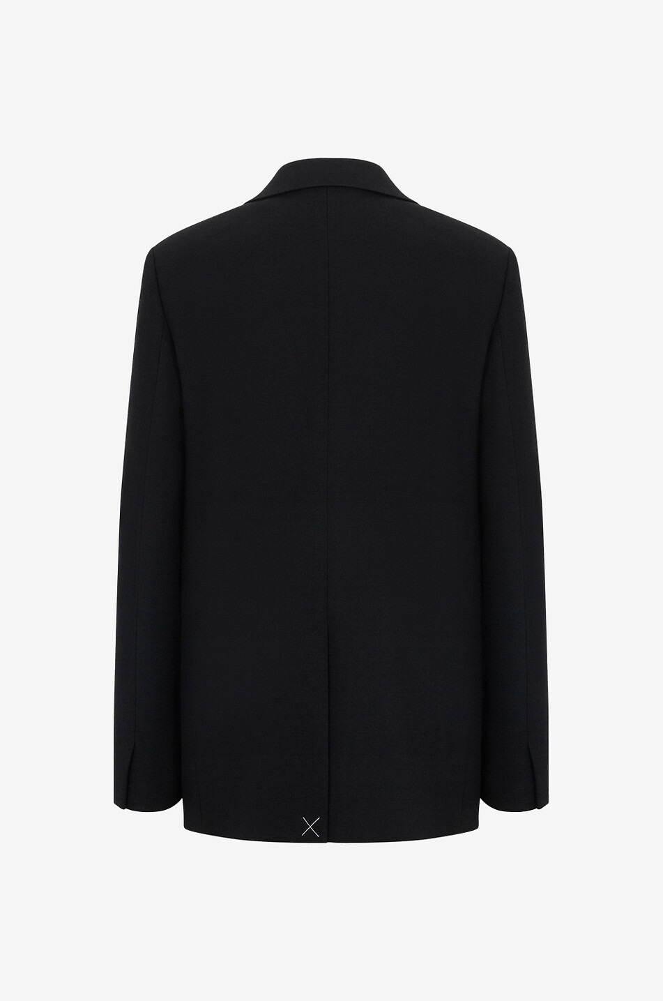Gerader Blazer aus texturierter Wolle Tailoring