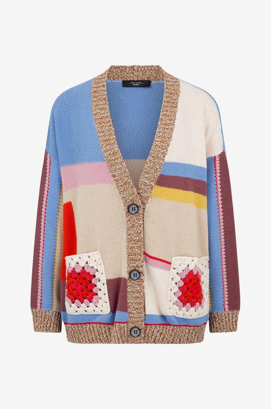 WEEKEND MAX MARA Giorno cotton patchwork cardigan Women MULTI COLOURED 1