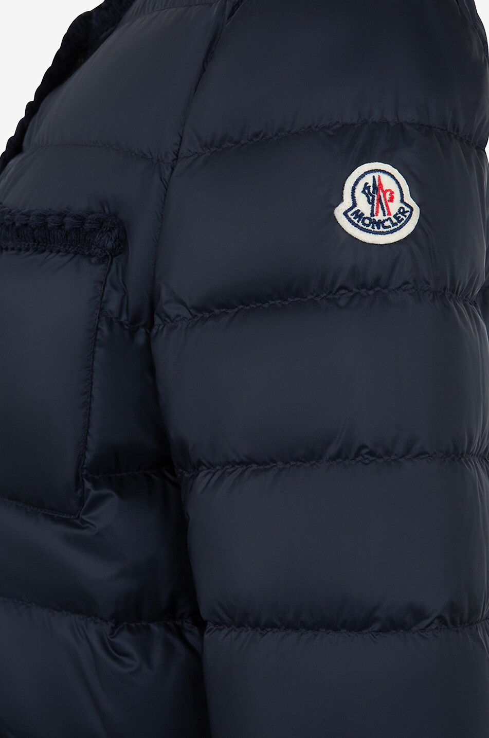 MONCLER Doudoune courte légère détail galons Aristeo Femme BLEU FONCE 3