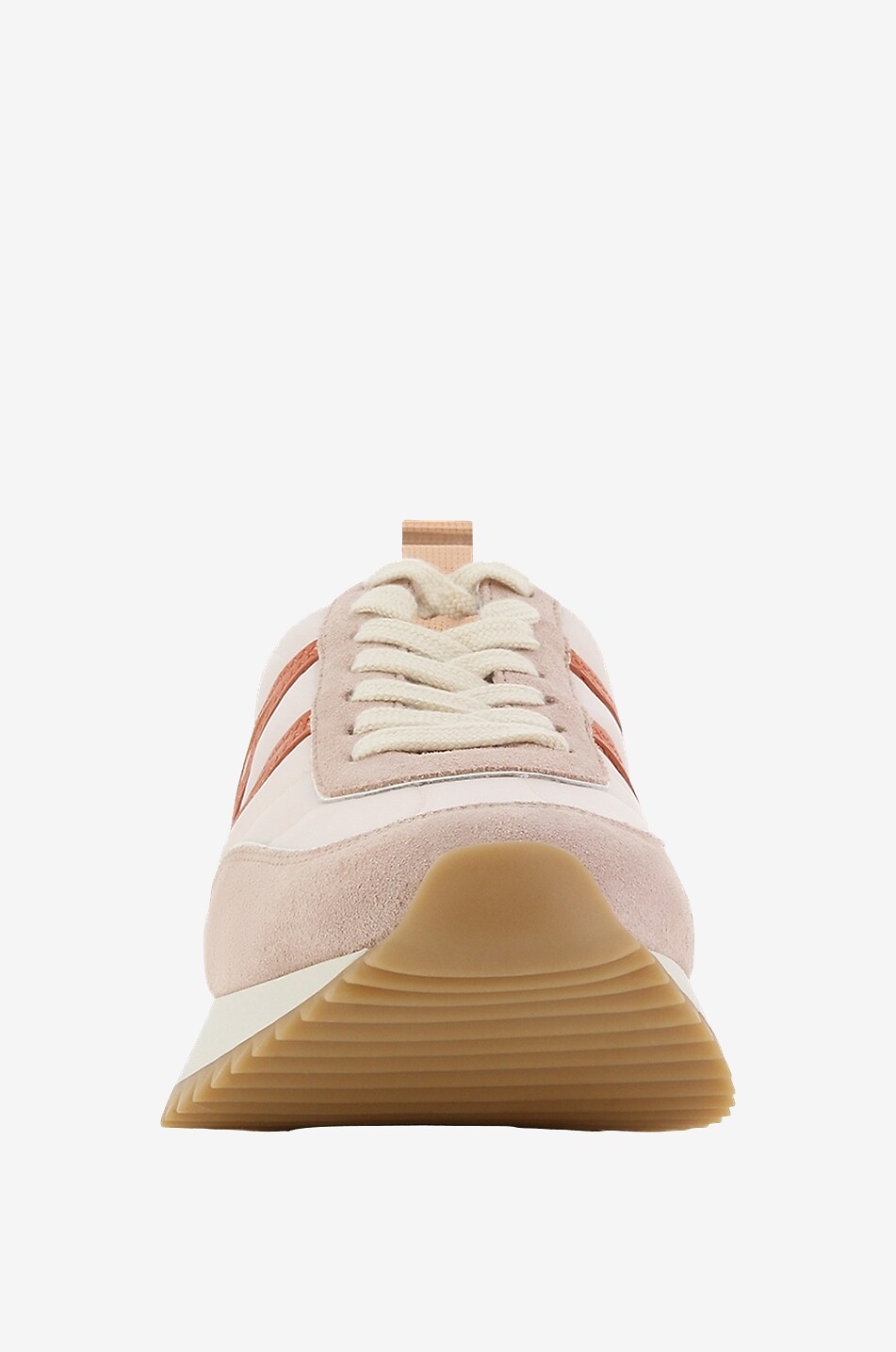 MONCLER Baskets basses en nylon et daim Pacey Femme ROSE 2