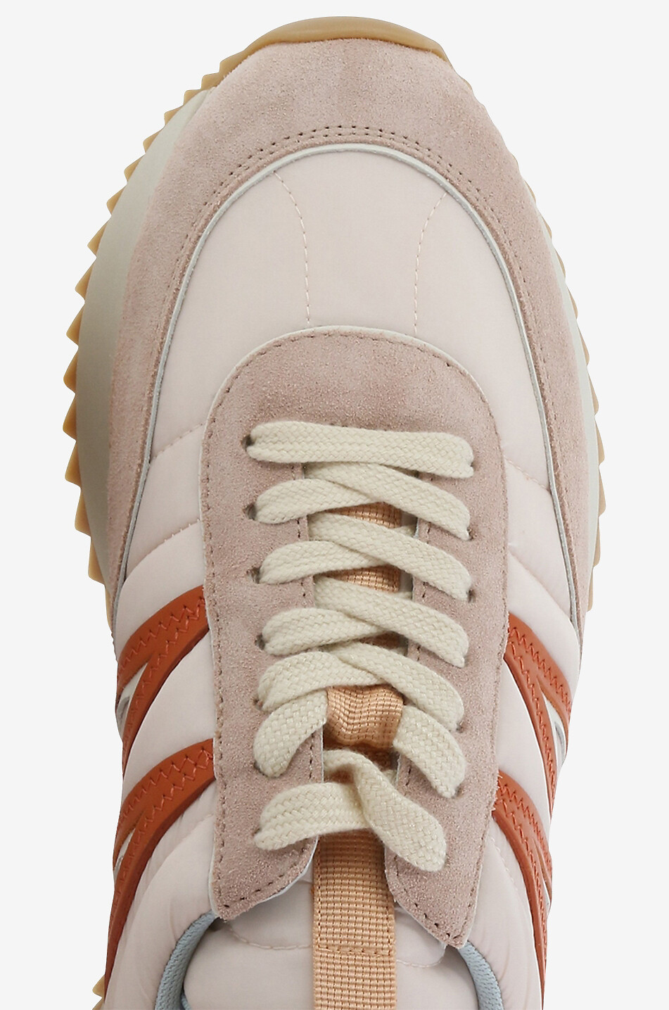 MONCLER Baskets basses en nylon et daim Pacey Femme ROSE 5