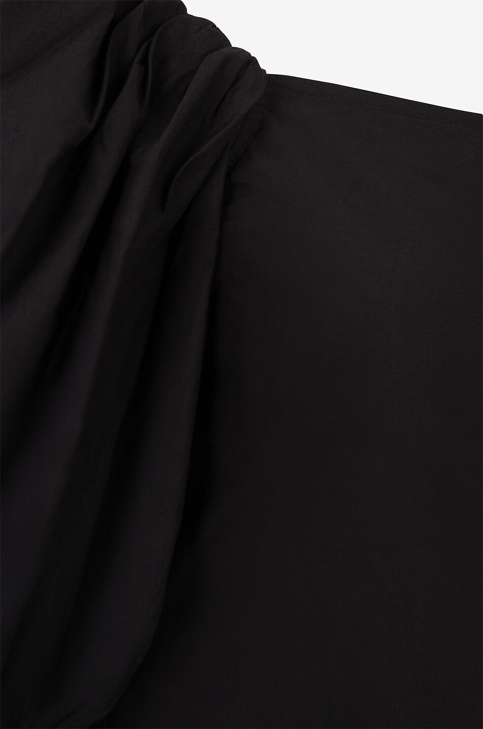 GANNI Mini robe en popeline à col carré et manches bouffantes Femme NOIR 3