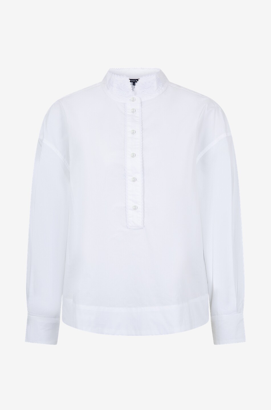 Chemise brodée en popeline Poème