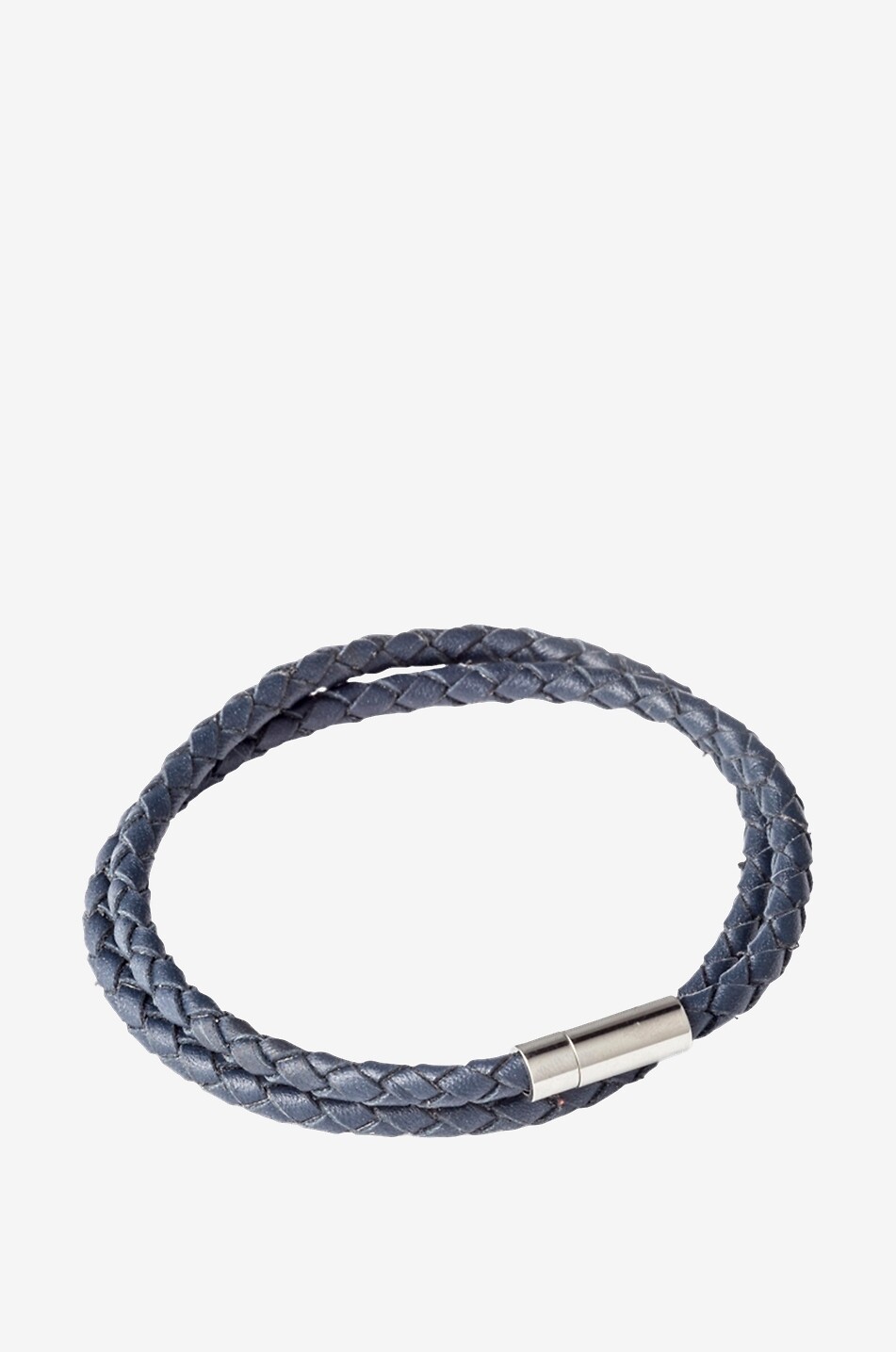 MON ART FIRENZE Doppeltes Leder-Flechtarmband Vivo Herren DUNKELBLAU 1