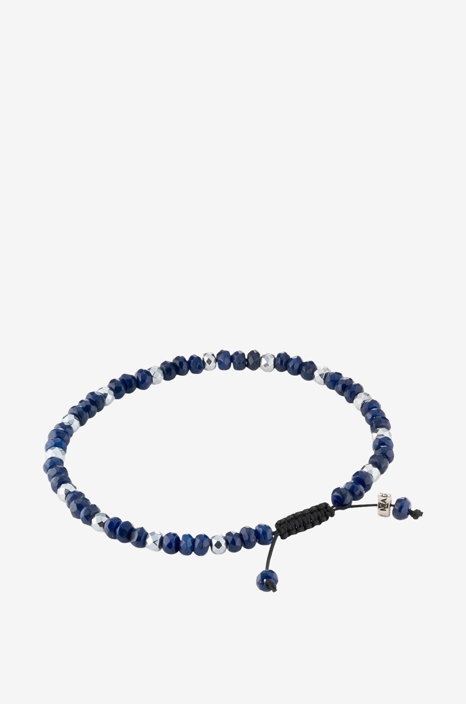 Bracelet en jade facettée et perles de métal Nash
