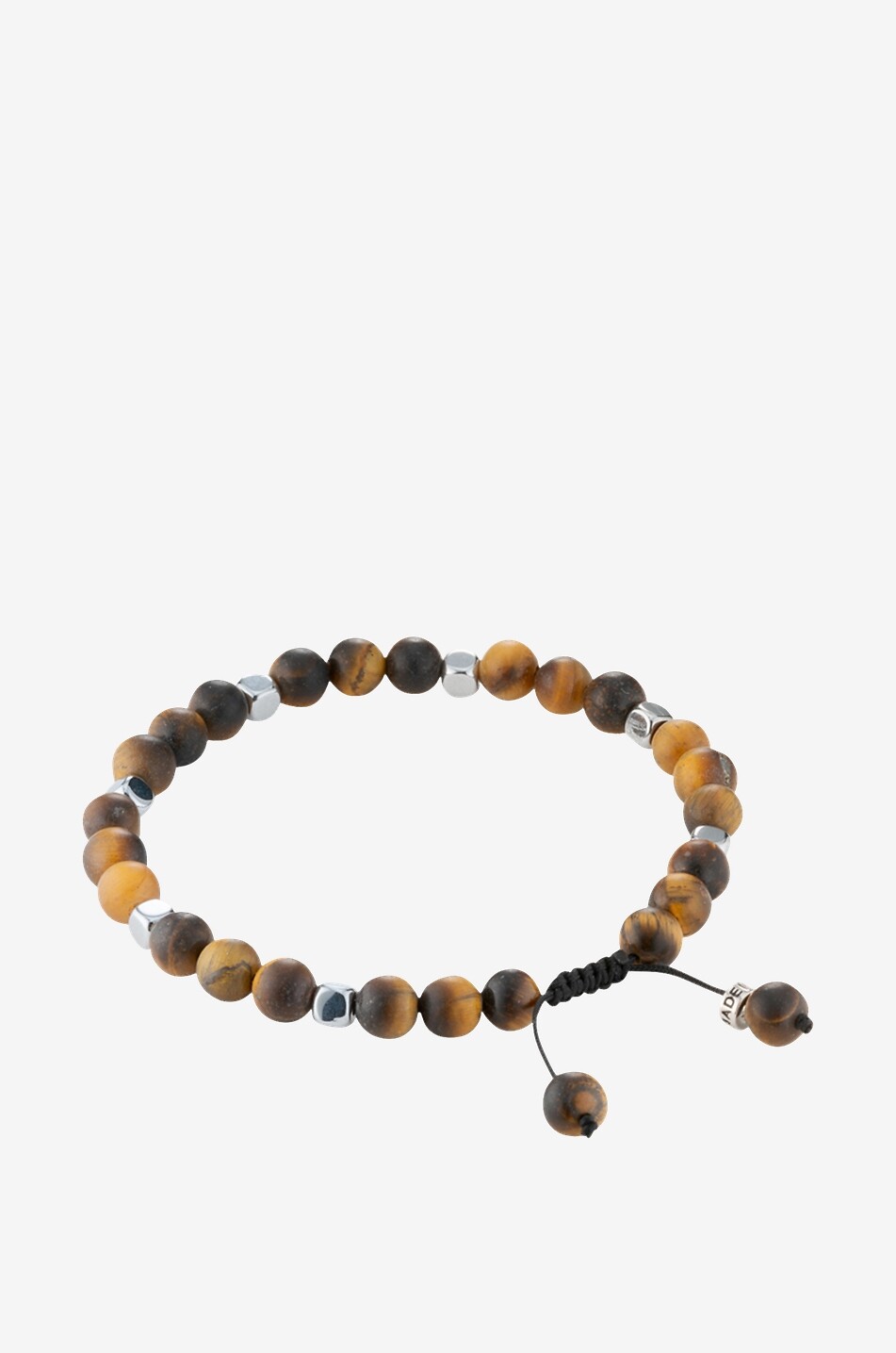 MON ART FIRENZE Bracelet en perles de pierre et de métal Nardell Homme MARRON MOYEN 1