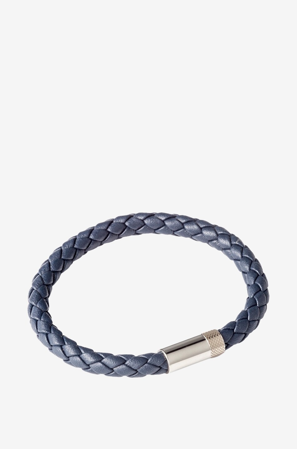 MON ART FIRENZE Bracelet épais tressé en cuir Divino XL Homme BLEU FONCE 1