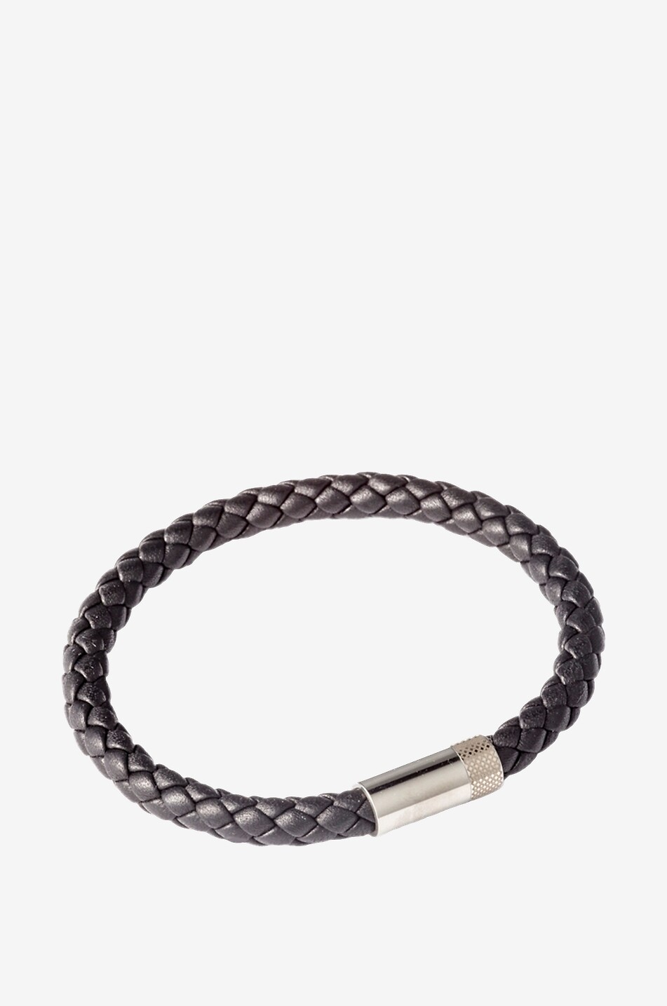 MON ART FIRENZE Bracelet épais tressé en cuir Divino XL Homme NOIR 1