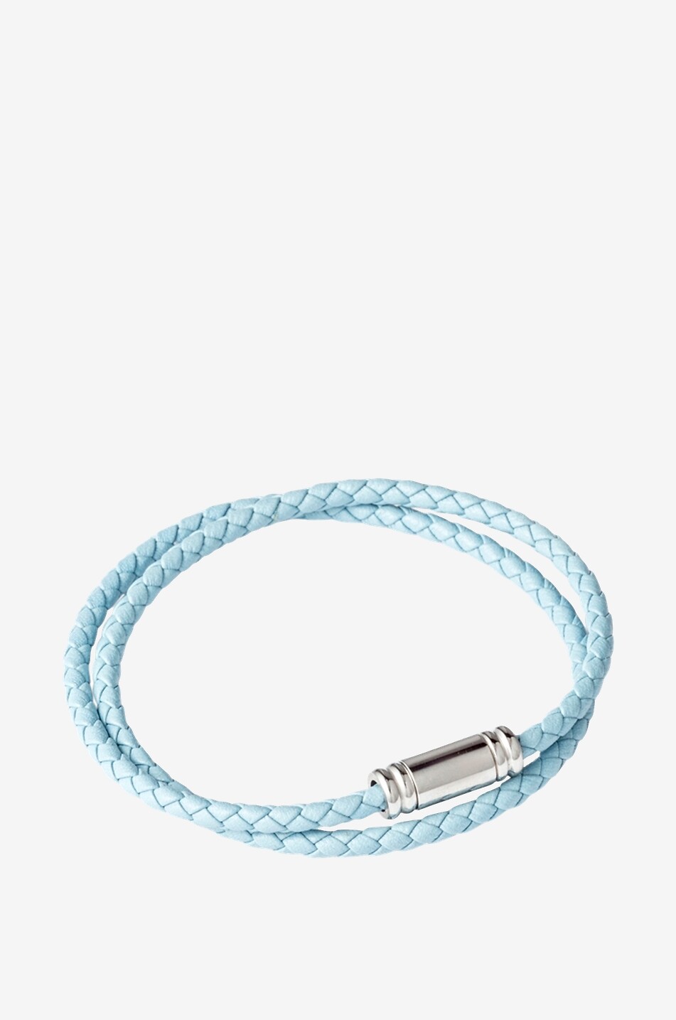 MON ART FIRENZE Bracelet tressé en cuir Flauto Homme BLEU CLAIR 1