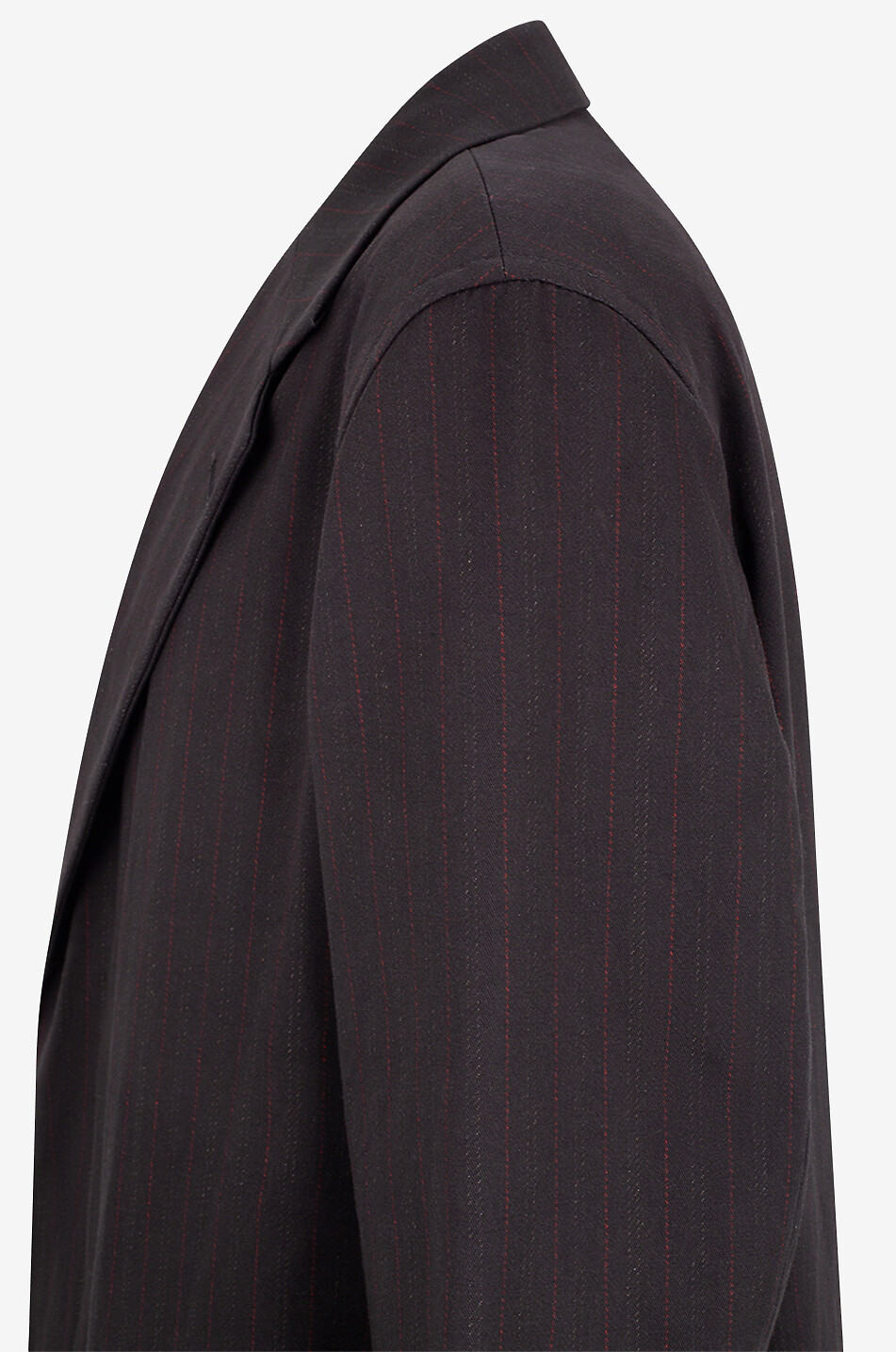 Trompe-L'oeil pinstripe cotton twill coat