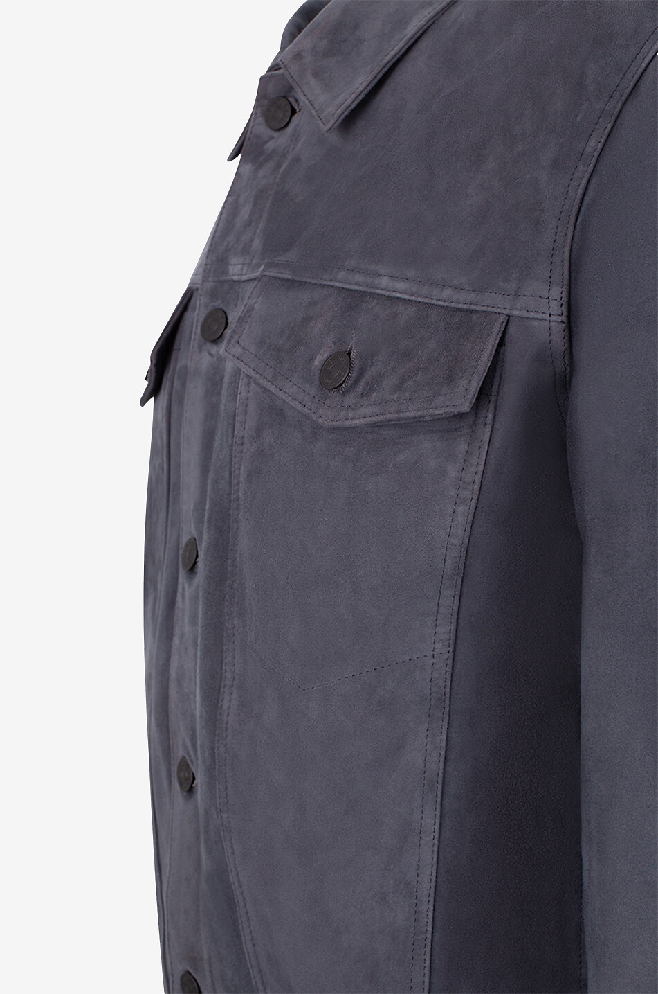 DONDUP Hemdjacke aus Wildleder Herren GRAU 3