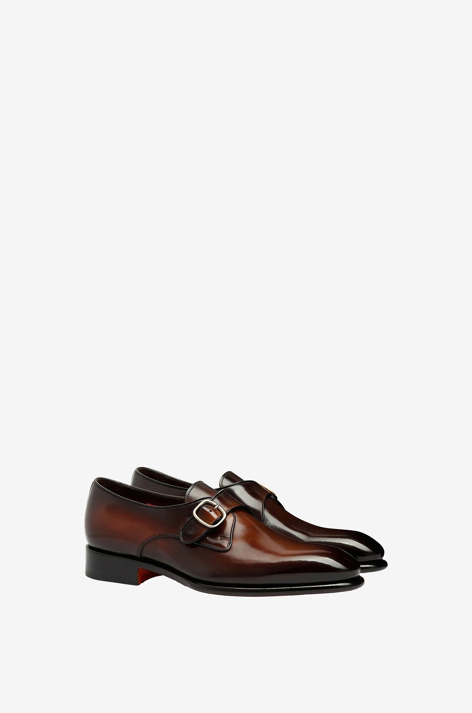 Chaussures en cuir lisse brossé à boucle