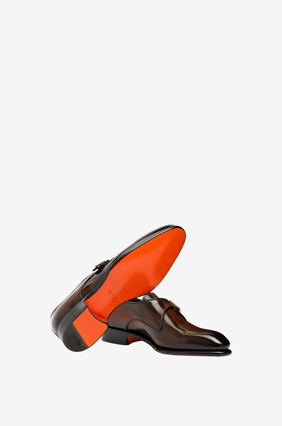 Chaussures en cuir lisse brossé à boucle