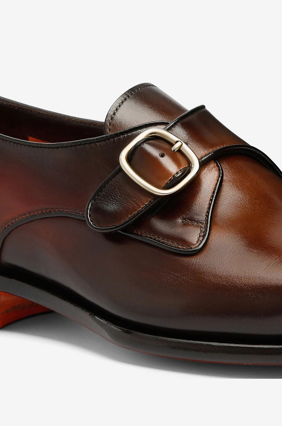 Chaussures en cuir lisse brossé à boucle