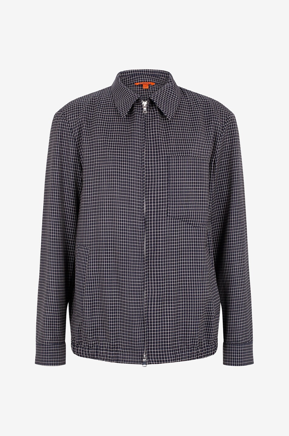 Zaleto Quod checked virgin wool jacket